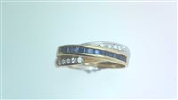 Ringe Sommer Dame in Gold Zaffiro 0.54 Ct ZAF CT 0.54 DIA CT 0.09 H/SI - ZAF CT 0.54 DIA CT 0.09 H/SI